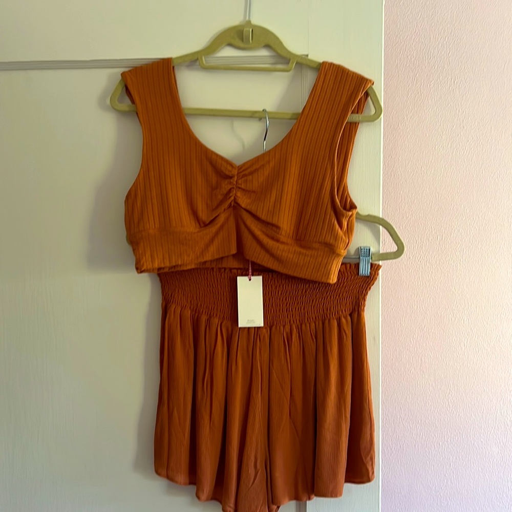 Z Supply Resort crop top/short set